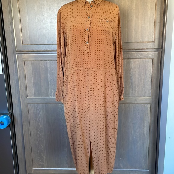 1980s VINTAGE Jack Mulqueen Printed Silk Dress ( A-1) - Picture 10 of 17